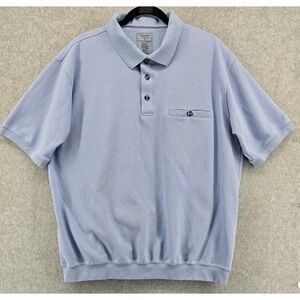 Vtg Classics by Palmland Golf Polo Men's XL Blue Bowling Classic‎ Dad Pocket